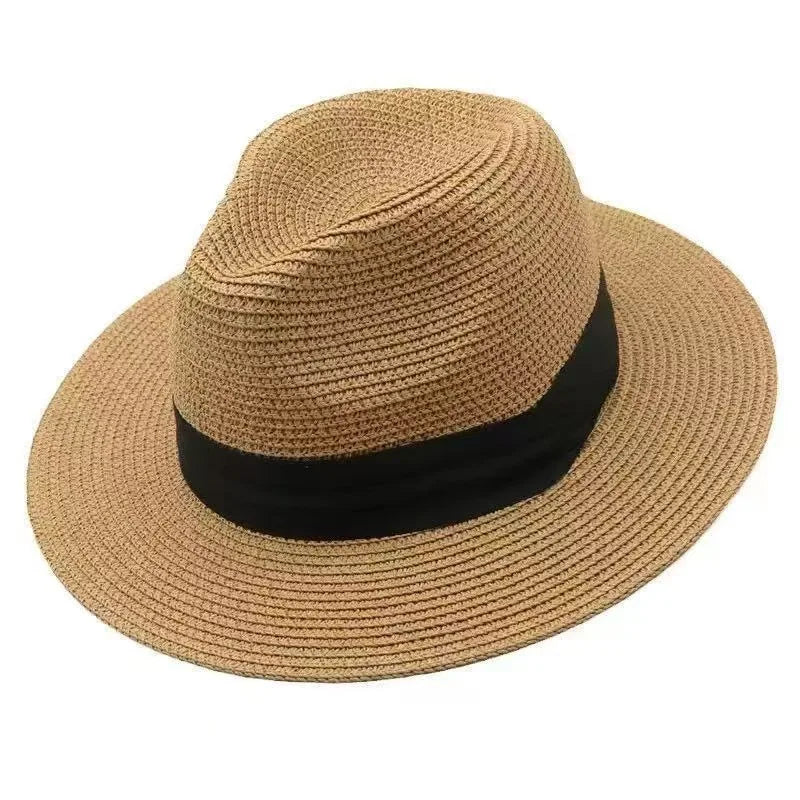 New Fashion Hollowed Handmade Cowboy Straw Hat Round Collapsible Western Cowboy Beach Hat Photo Props Western Sunshade Cap