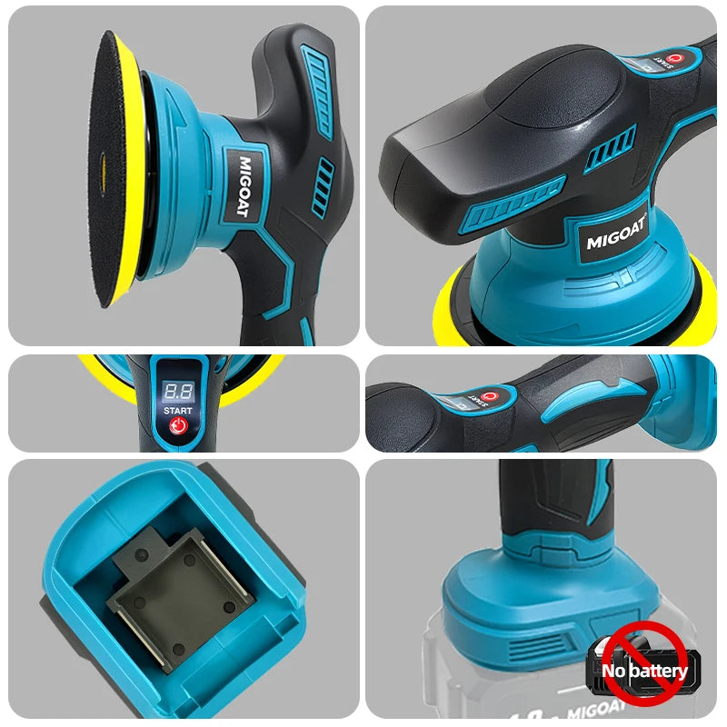 Wireless Mini Polisher   for Car Repair, Waxing, Detailing & Auto Detailing  for Makita 18V-20V-21V Batterry
