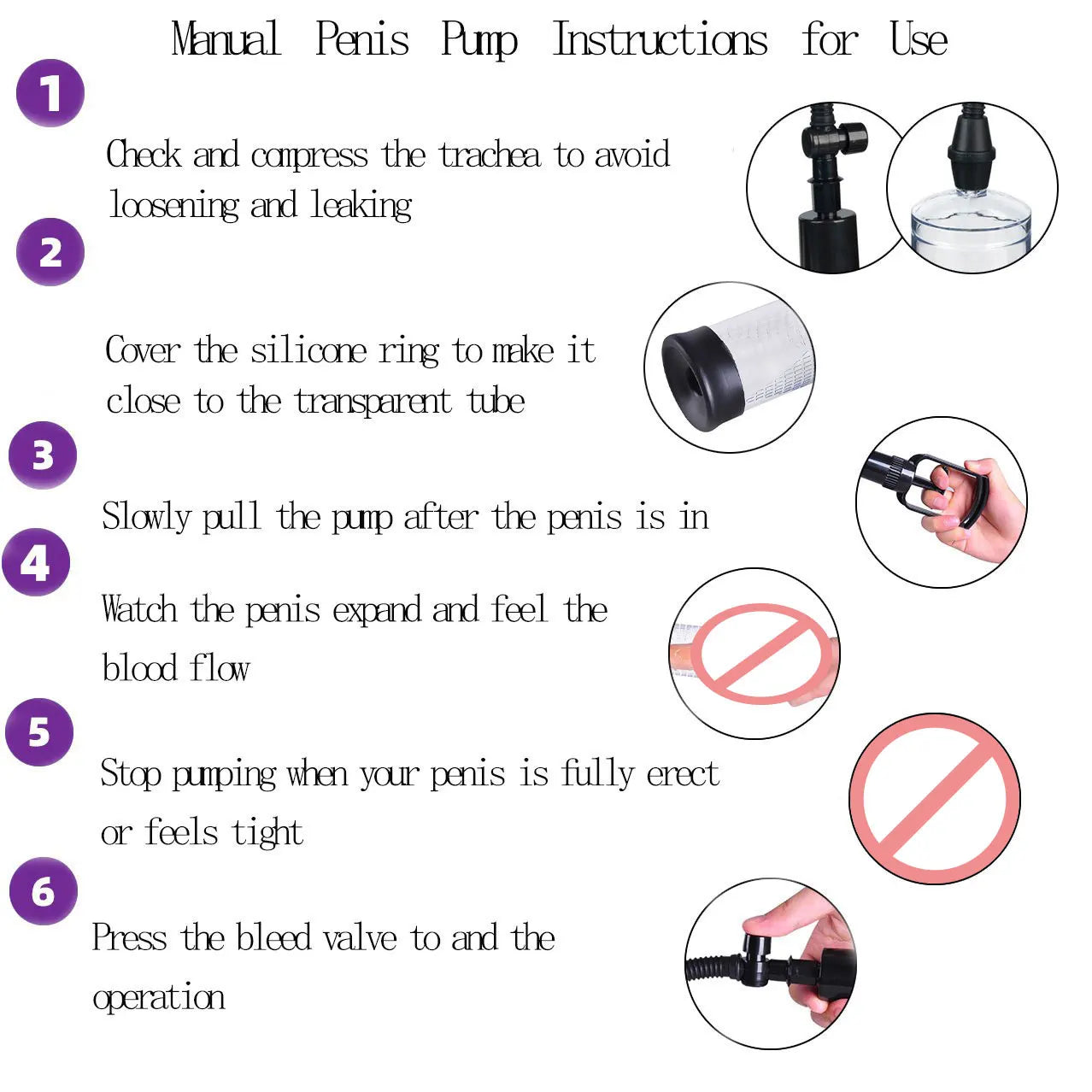 8 Inch Manual Trolley Penis Pump, Regular and Deluxe Versions Available, Negative Pressure Vacuum Penis Exerciser