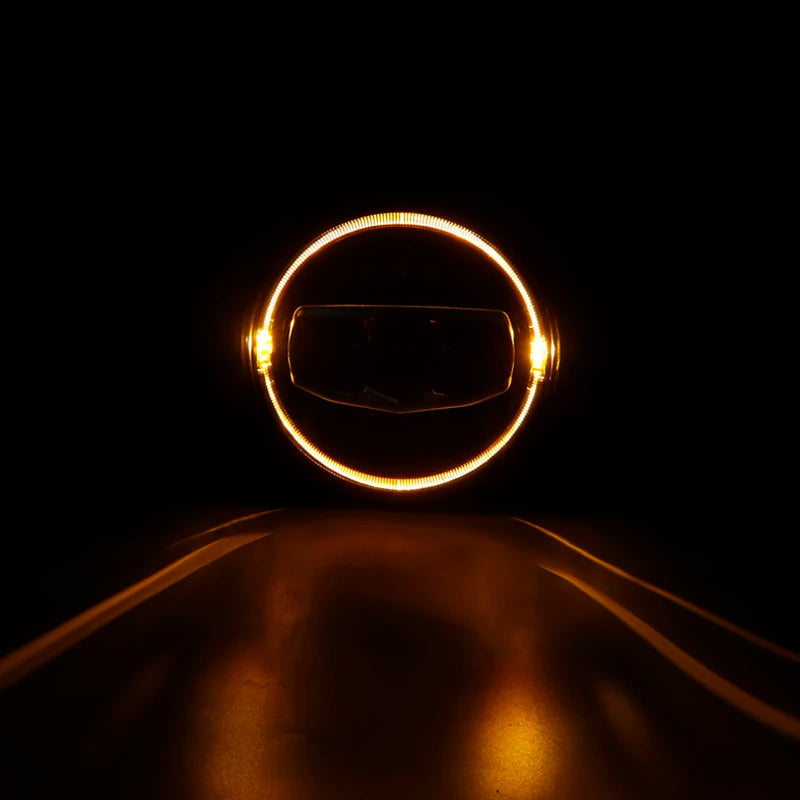 Car Motorcycle 7 Inch Led Headlight DRL Halo Amber Turn Light For Jeep Wrangler JK TJ CJ LJ Lada Defender Suzuki Hummer Headlamp
