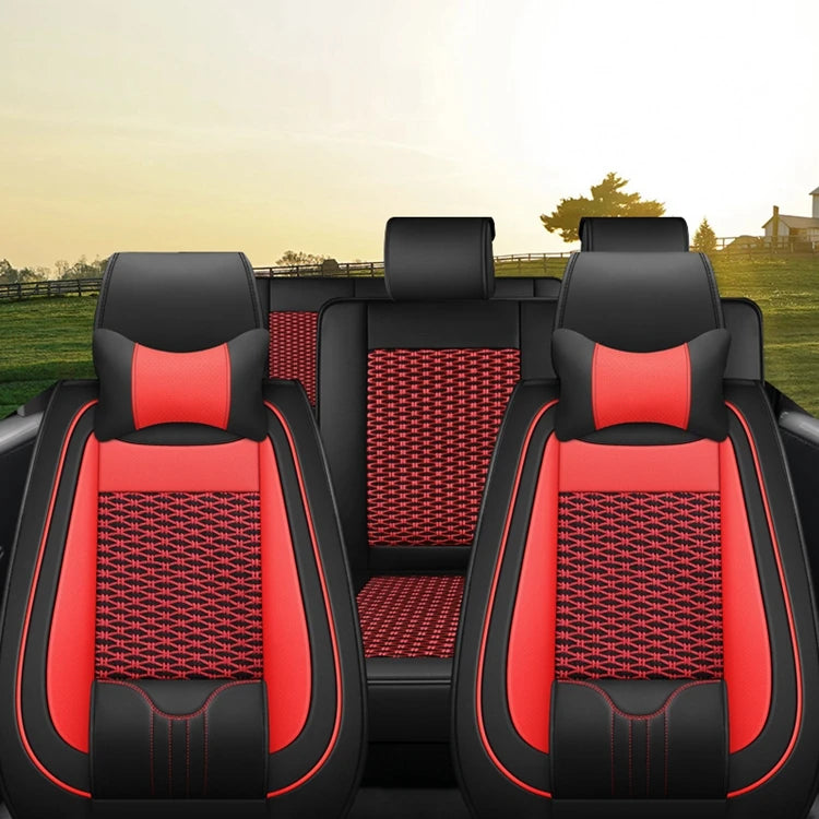 7 Seater Car Seat Covers Full Set With Waterproof Leather Compatible Automotive Vehicle Cushion Cover Universal Fit