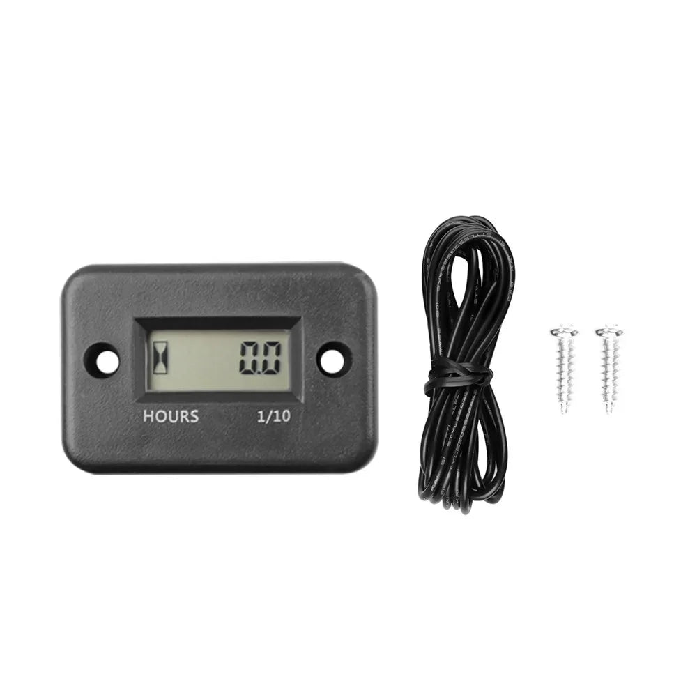 Portable Digital Inductive Tach Hour Meter Gauge for Car Boat ATV Motorcycle Instruments Snowmobile Gasoline Ski Dirt Gas Engine