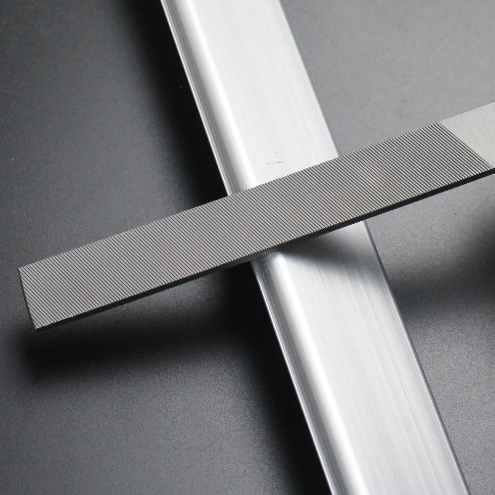 6-inch flat mid-cut file, double/single cut axe file, high carbon steel metal handle hand file, suitable for wood, metal, etc