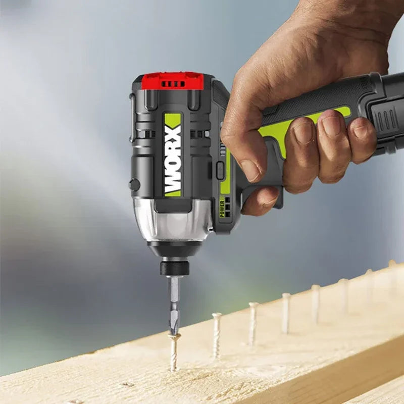 WORX Cordless Impact Screwdriver WU132 140Nm 12V 3300rpm Brushless Motor Adjust Torque Maintenance Power Tools Electric Drill