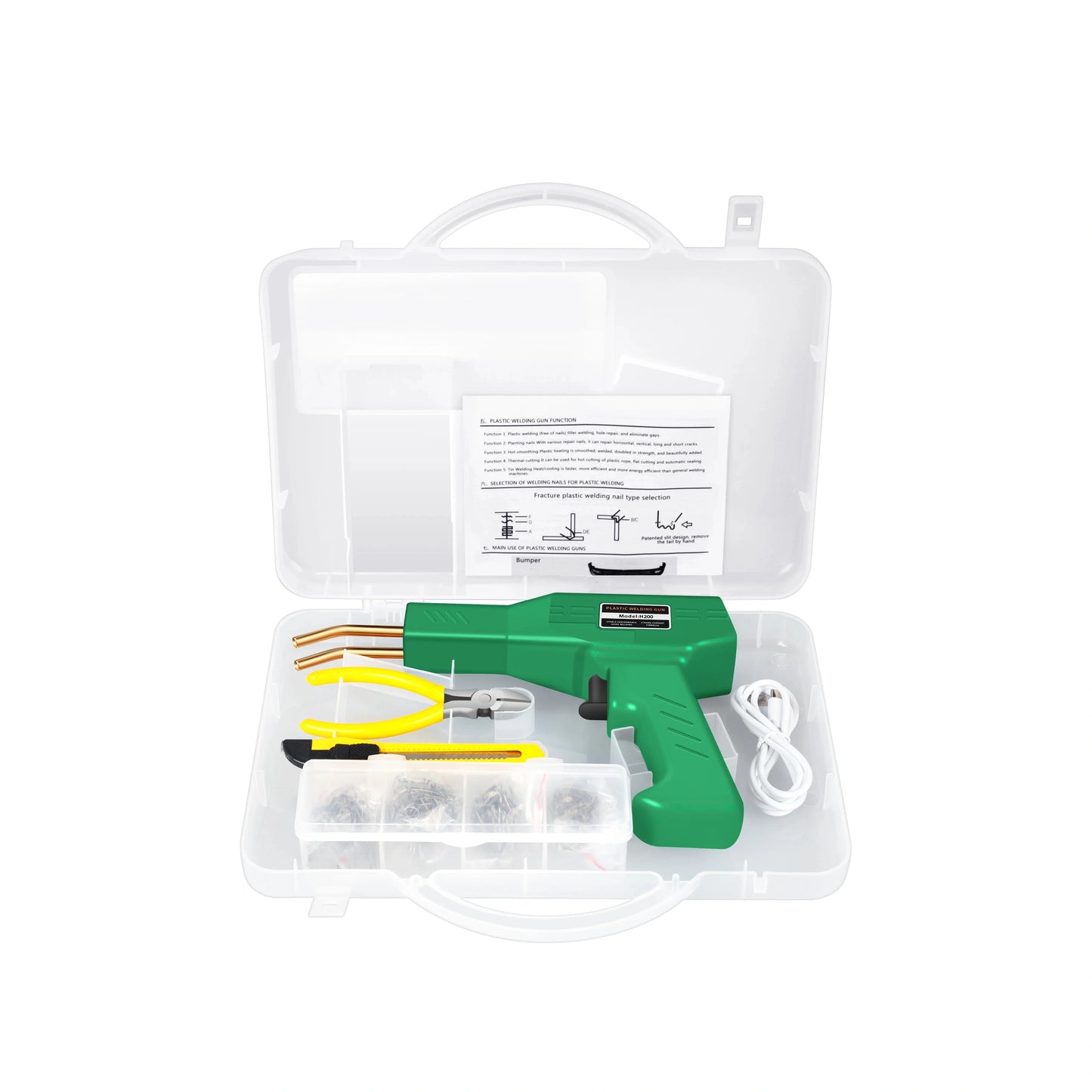 New Heat Gun Plastic Welding Machine Bumper Soldering Iron Staples Bumper Repair Car Tools Kit HOT Stapler Plastic Welder