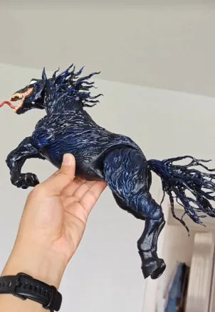 New Venom Horse Action Figure Joint Movable Toys Change Face Statue Model Doll Collectible Decorate For Kids Toy Gift