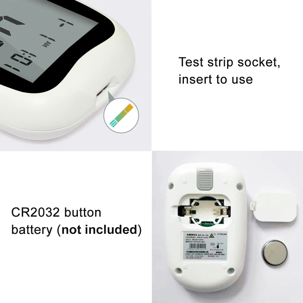 AJC Blood Glucose Meter Glucometer Kit Code Free Diabetes Test 50/100pcs Strips With Lancets Medical Blood Sugar Mg/mmol