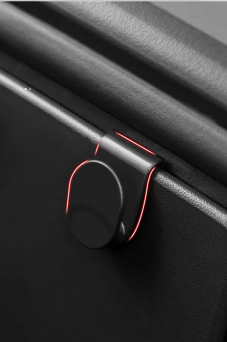 2pcs Front Trunk Hook for Tesla Model Y Storage Clips Hooks for Tidying Stowing Bags Umbrella Car Trunk Organizer ABS 2021-2023