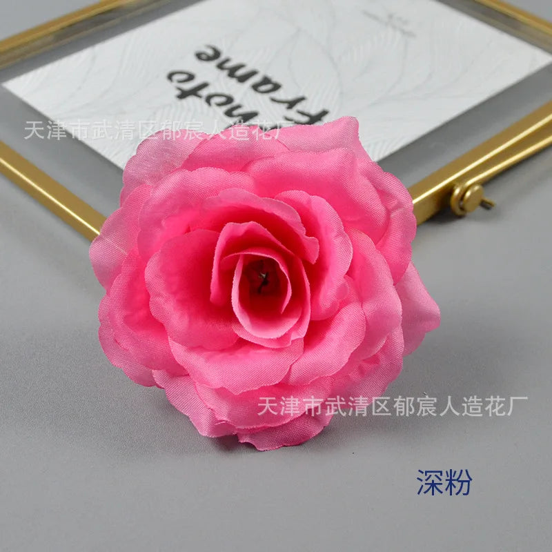 10pcs 10cm Artificial Roses Flower Heads DIY Wedding Home Decoration Party Festival Supplies Fake Flowers