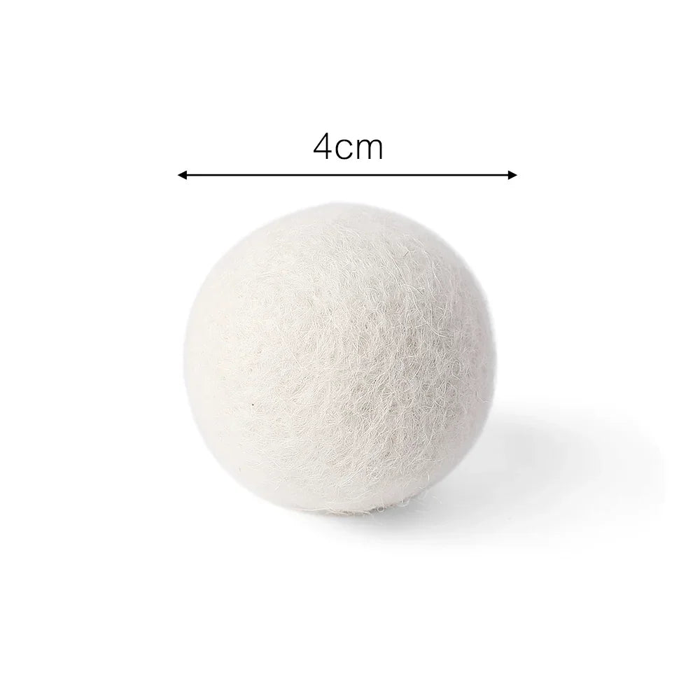 6Pcs Reusable Wool Dryer Balls Clothes Softener Laundry Fleece Dryer Ball Kit Home Clothes Dryer Washing Machine 3/4/5/6/7cm