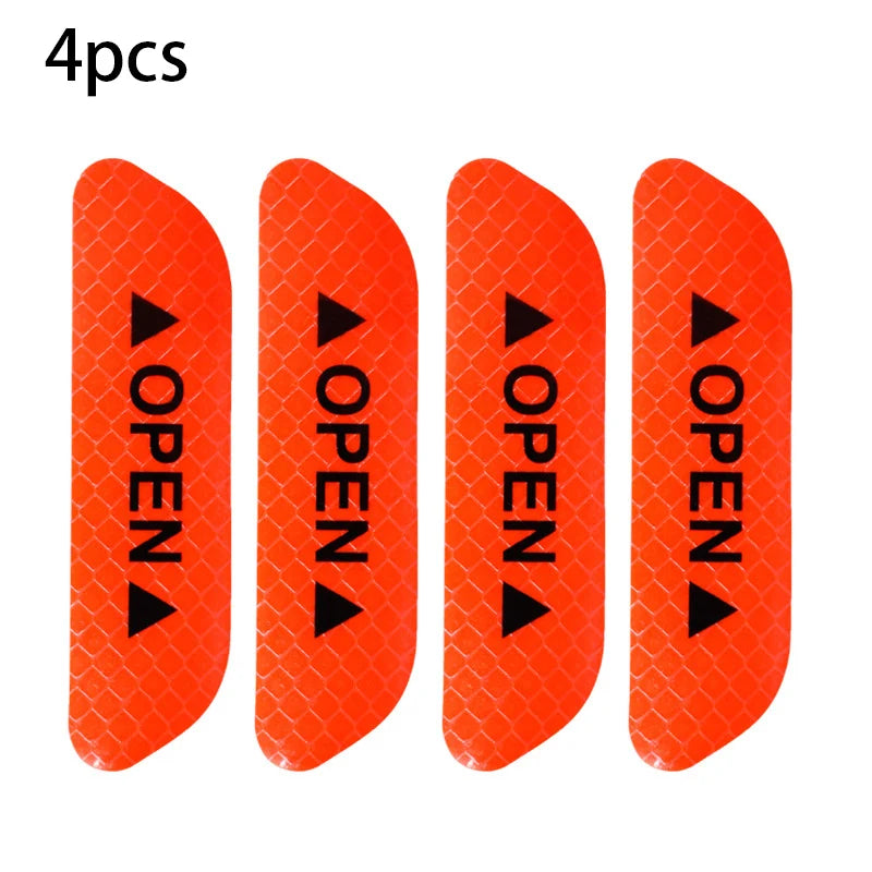 Car Door Reflective Sticker Safety Opening Warning Reflective Tape Car Accessories Interior Exterior Reflector