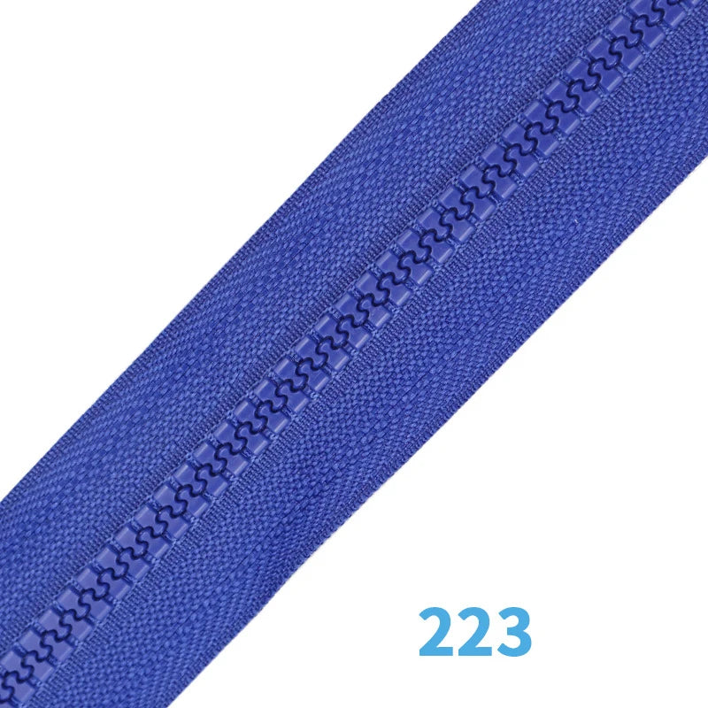 (10pcs)5# resin 60CM zipper clothing color single head open tail long down jacket cotton clothes glue teeth
