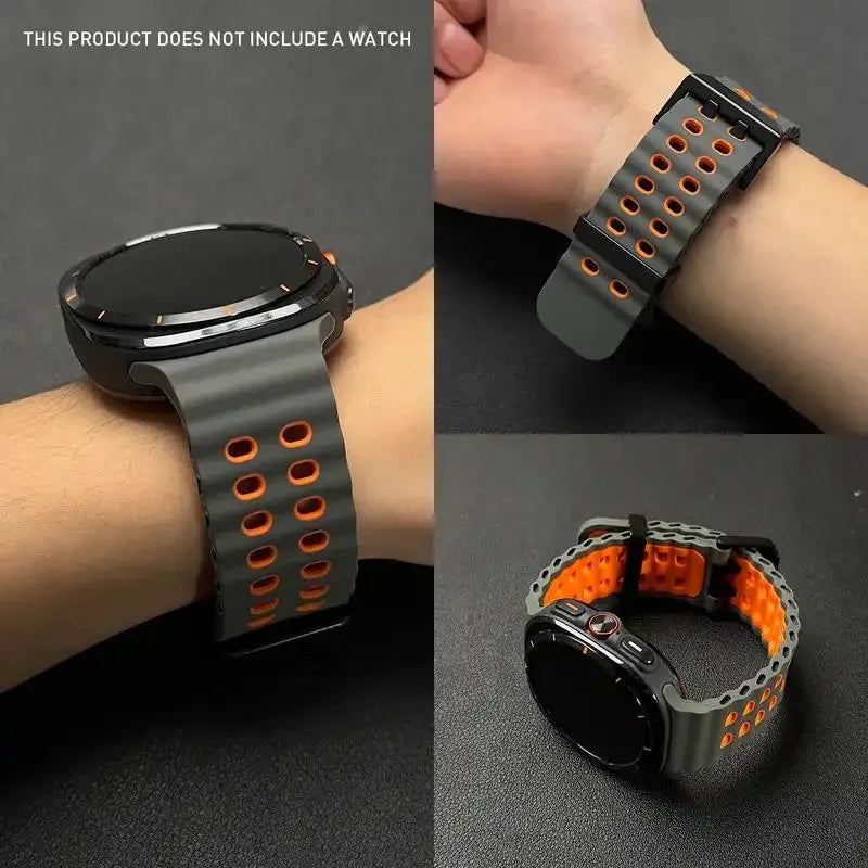 Ocean Strap for Samsung Galaxy Watch Ultra 2025 Sports Silicone Band for Galaxy Watch 8-7 Ultra 47mm Official Original Wristband