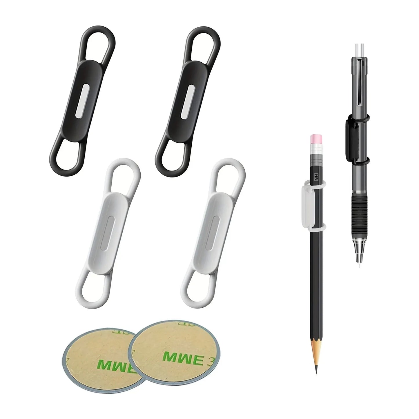 UMUST Magnetic Pencil Holder,Tablet Touch Pen Clips,Multifunction Silicone Adjustable Pen Stand for Office Accessories Organizer