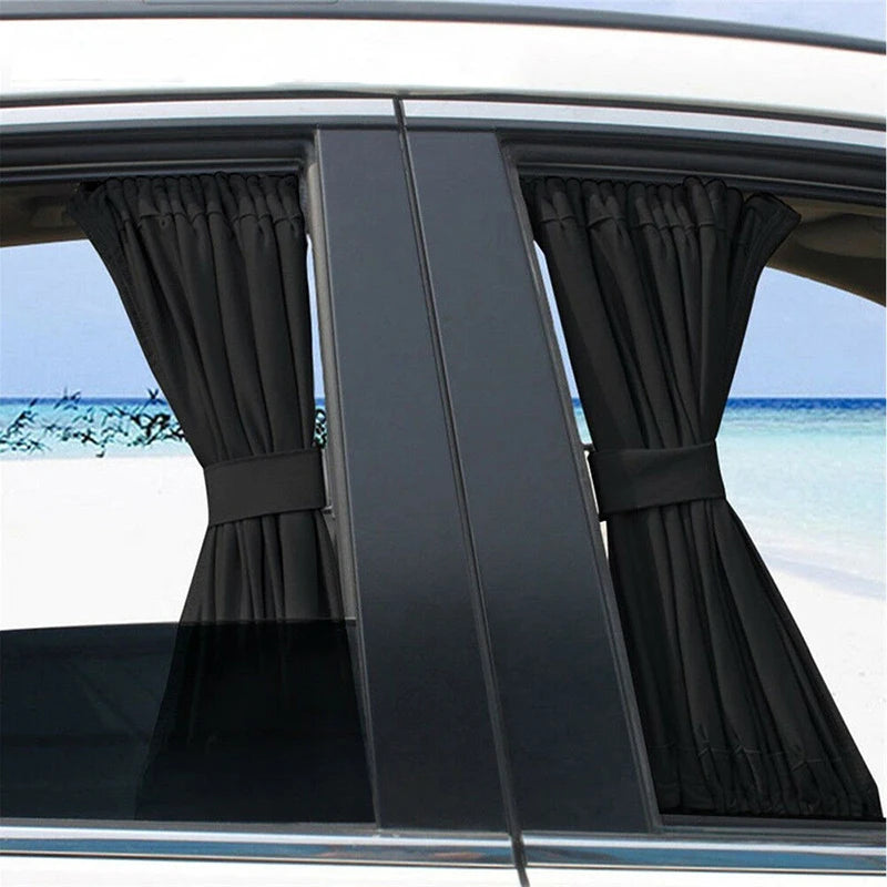 2pcs Car UV Protection Sun Shade Curtains Sides Window Visor Mesh Cover Shield Brand New And High Quality 50cm X 47cm