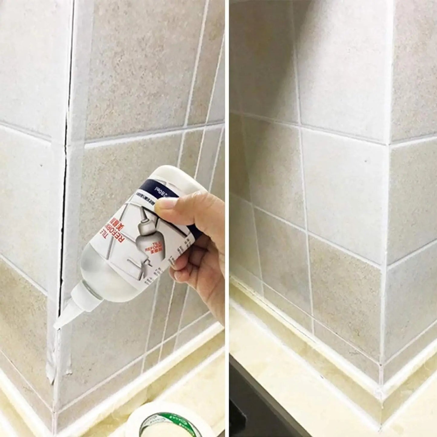 1Pc 150ML Waterproof Tile Gap Repair Filler,Home Waterproof Tile Gap Refill Agent Grout Tiling Tile Reviver Repair for Living