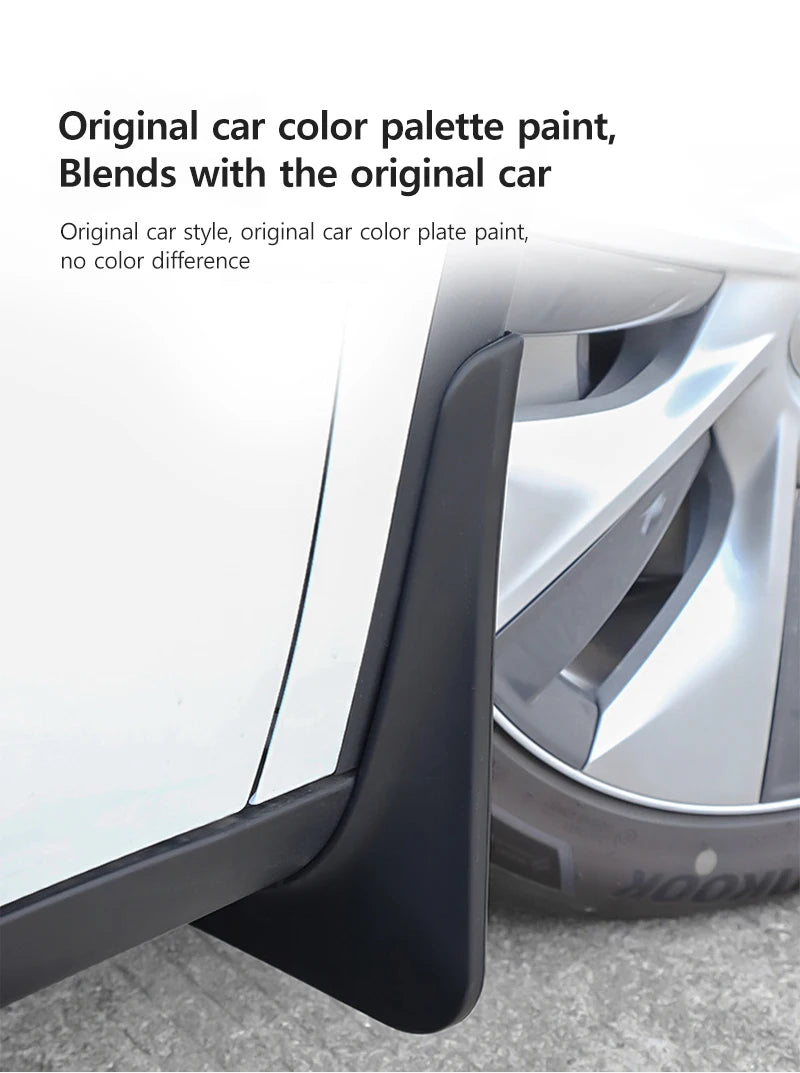 NovaAcc Fender Mud Flaps for Tesla Model Y 2017 to 2024 Model 3 2021 to 2023 2024 Highland Flexible Mud Guards for Tesla