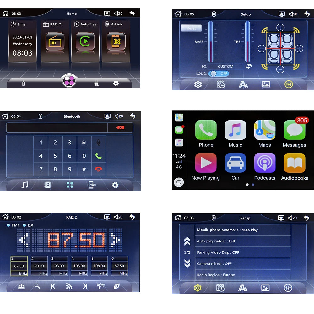 Podofo 1 din Car Radio HD Autoradio Multimedia Player Touch Screen Car Stereo MP5 FM Bluetooth USB Camera Car 1 Din Player
