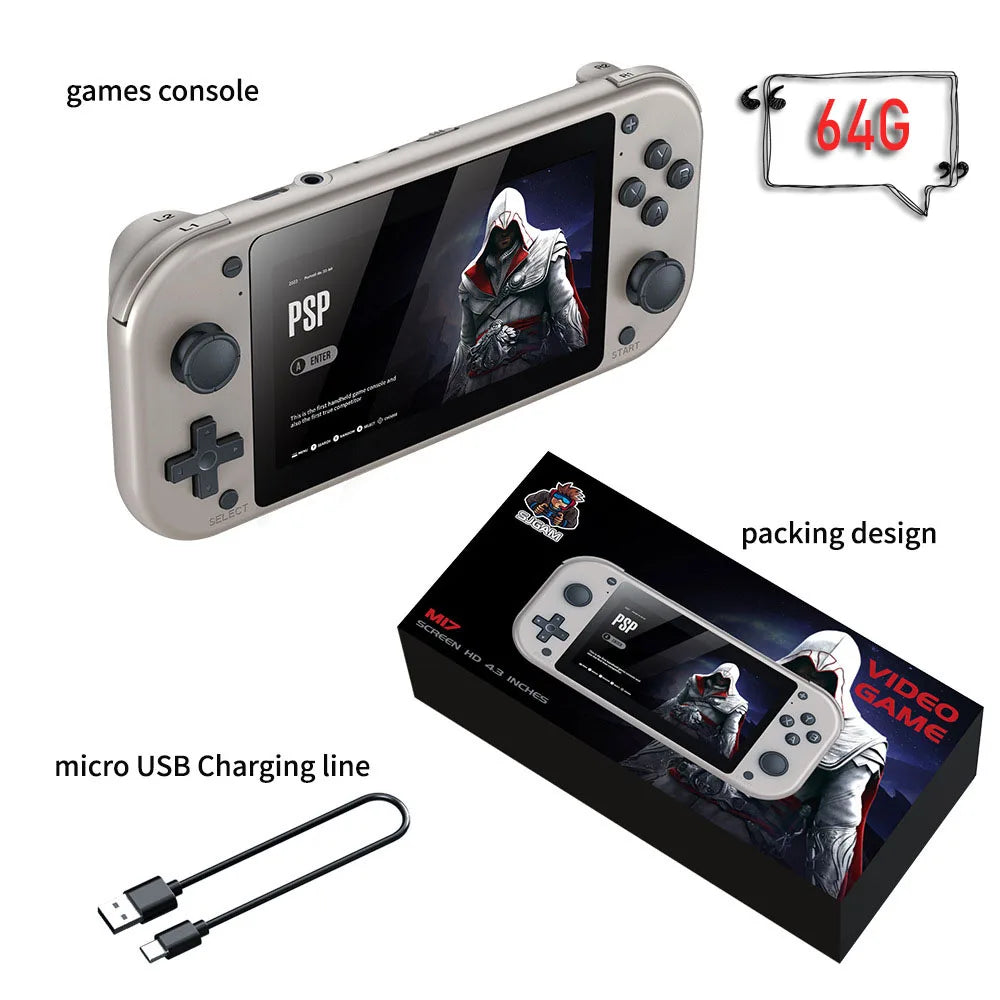 M17 Handheld console Console 4.3 inch LCD screen Retro Portable Video Game 20000 + Built-in 25 Simulator Video Player