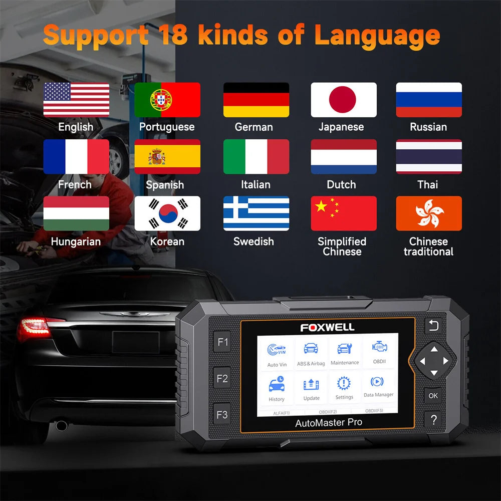 FOXWELL NT650 Pro OBD2 Automotive Scanner SAS A/F OIL EPB BRT TPS 26+ Reset Bidirectional Auto Car Diagnostic Tool Wifi Update