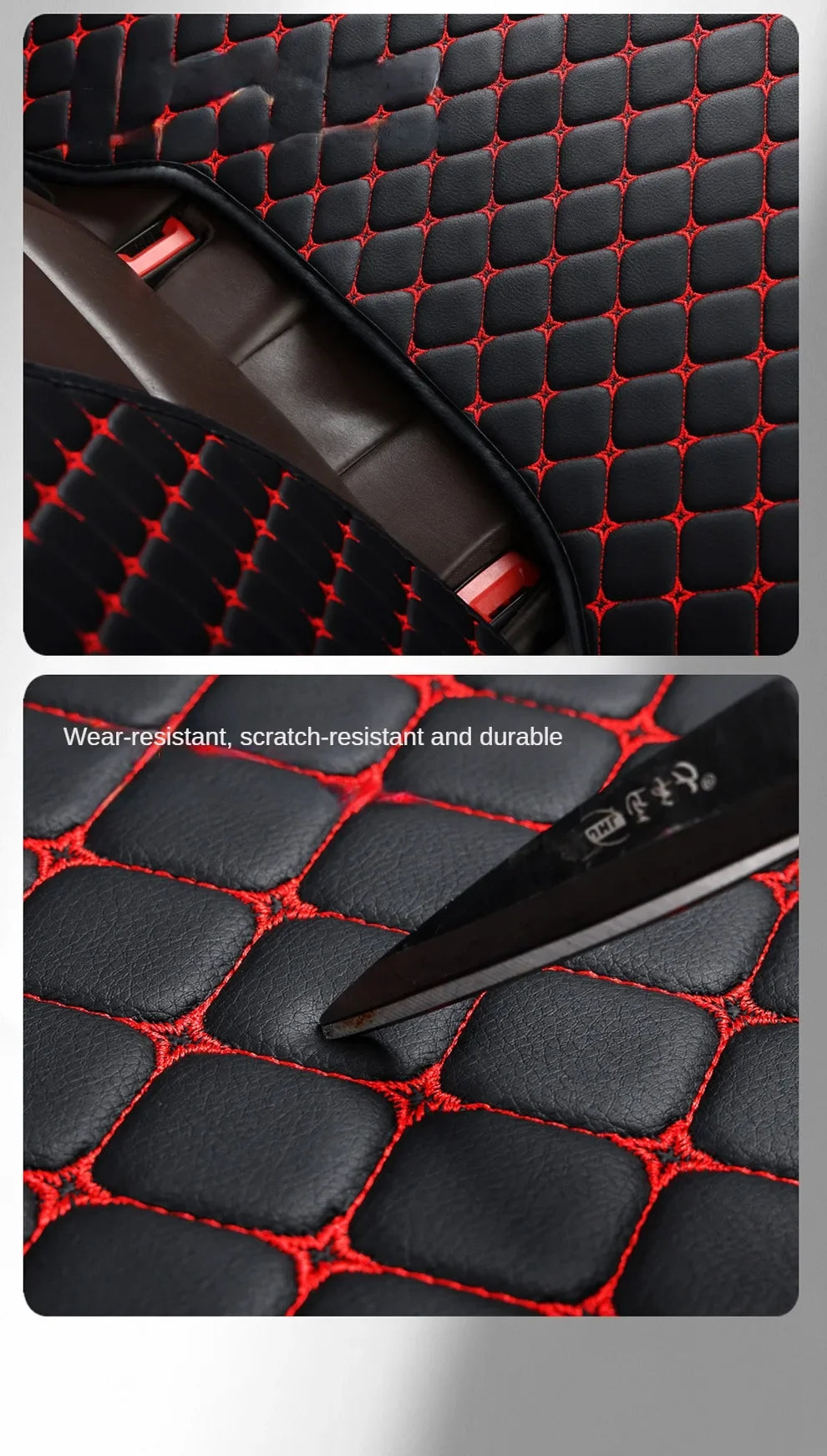 New Pu Leather Car Seat Cover Seat Back Cushion Minimalism Seat Cushion Universal Wear-resistant and Durable Four Seasons