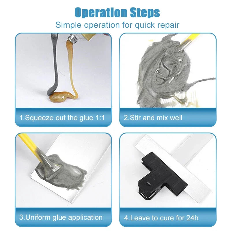 Cold Welding Glue Metal Repair Glue Heat-resistant AB Sealant High-strength Magic Plastic Repair Casting Adhesive Epoxy Resin
