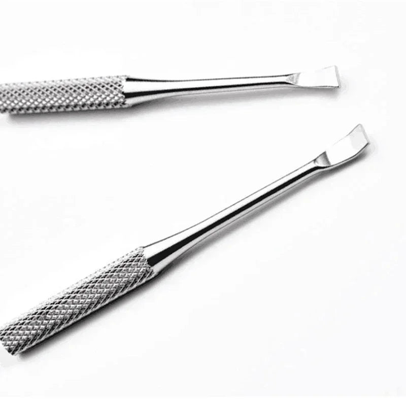 Portable Dental Tool Set Flossing Tooth Picking Tool Metal Stainless Steel Spiral Ear Pick Spoon Kit Oral Hygiene Tartar Removal