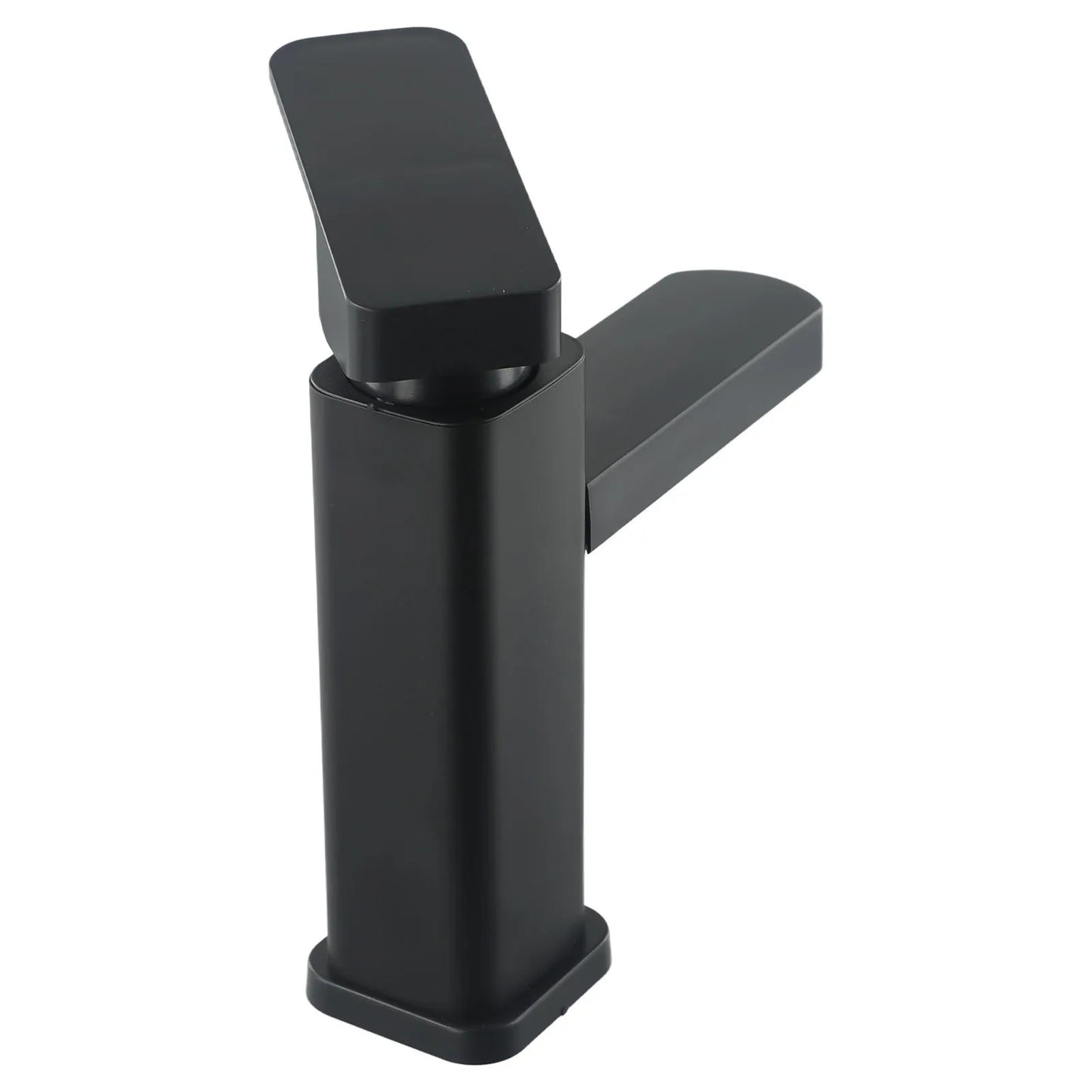 Bathroom Faucet Hot&Cold Mixer Tap Deck Mounted Bathroom Basin Faucets Black Square Washbasin Sink Bathtub Faucet
