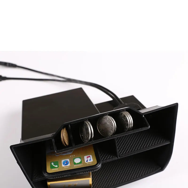 Car Organizer Seat Gap Box Leather Car Seat Gap Organizer 2 USB Auto Crevice Storage Case For Stowing Tidying For Honda Civic