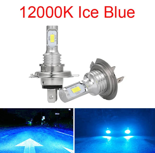 2Pcs H7 LED Headlight Bulb Mini H4 H1 H3 Wireless 80W 20000LM 6500K 4300K CSP Car Headlamp Auto Diode Lamp 12V 24V Automobile