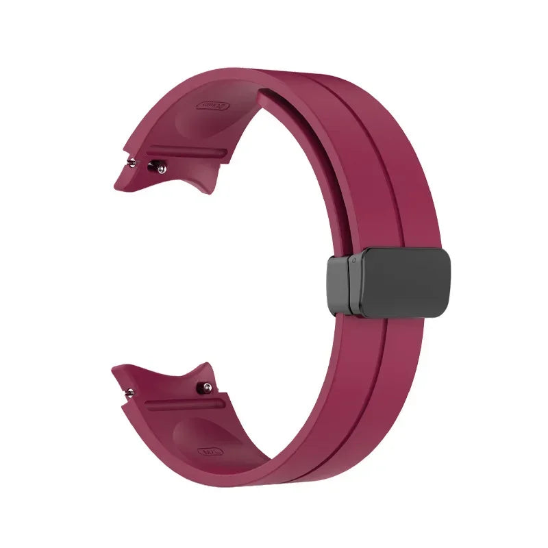 Original Silicone Strap for Samsung Watch 6/5/4 40 44mm 5 Pro 45mm Band Magnetic Buckle Galaxy Watch 4/6Classic 42 43MM 46 47MM