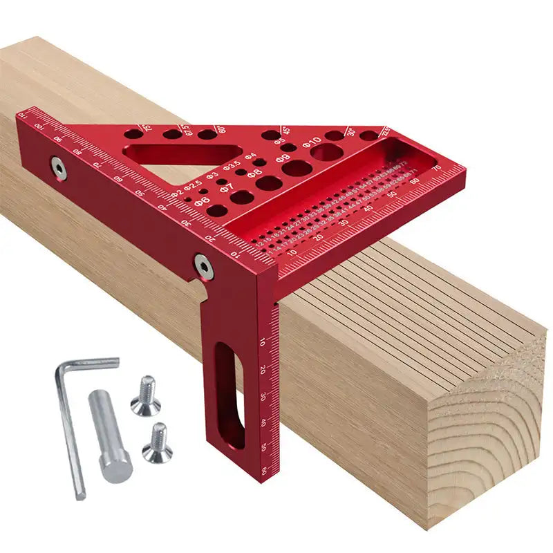 Woodworking Square Protractor Aluminum Alloy Miter Triangle Ruler High Precision Layout Measuring Tool for Engineer Carpenter