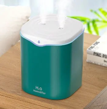 New USB Double Spray Humidifier Home USB Desktop Small Humidifier 2L Capacity Portable Clean Air Humidifier