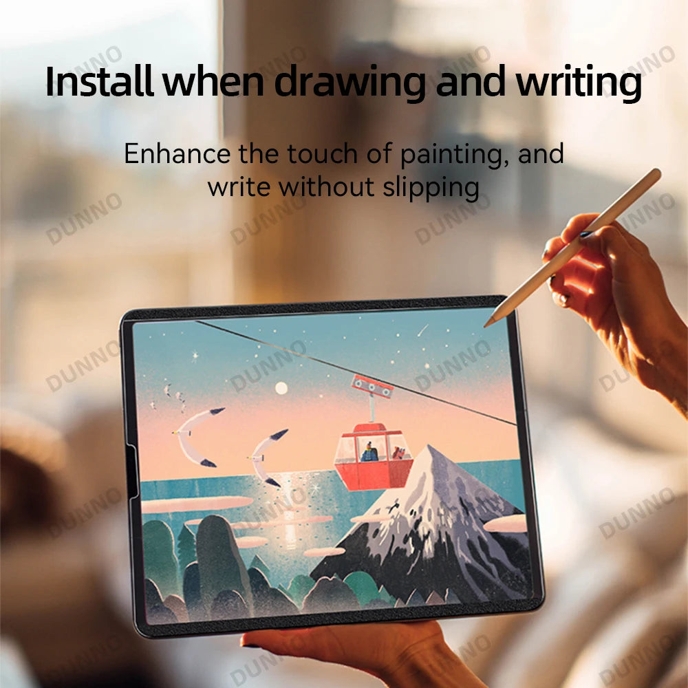 Paper Feel Screen Protector Film for iPad Air 11in 2024 Pro 11/12.9 Air 4 5 10/9/8/7th Generation Removable Magnetic Attraction