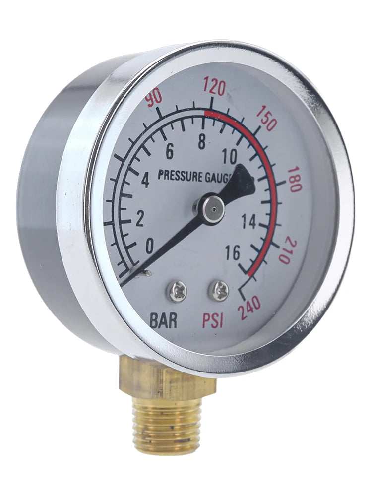 Vacuum Manometer Mini Dial Gauge Y60 0-1.6Mpa 0-230PSI Pool Filter Water Pressure Gauge Meter For Air Compressor Display Gauge