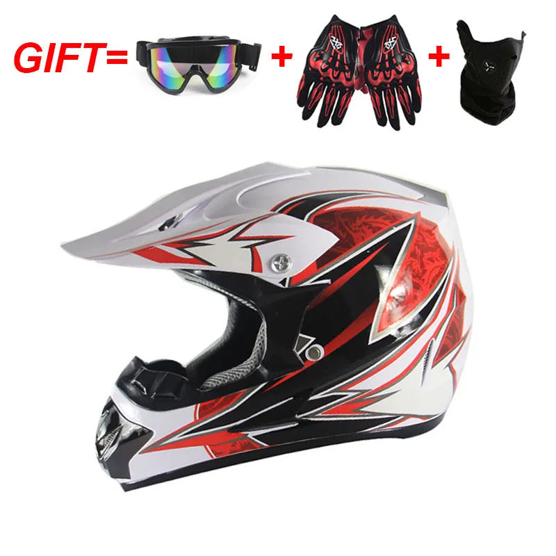 Adult Motocross Dirt Bike Helmet Dirtbike ATV Helmet Unisex Adult Men Women Adjustable Off-Road Motorcycle Helmet