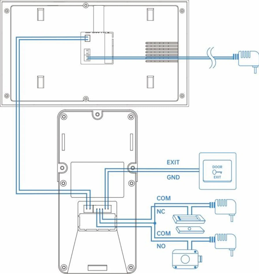 2 Wire Smart Home Tuya Wifi 1080P Video Intercom Video Door Phone 7'' Color Touch Screen Camera Doorbell Door Security System