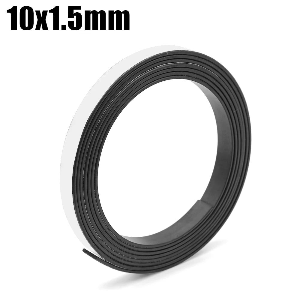 1Meter Self Adhesive Magnetic Tape Rubber Magnet Tape Strong Flexible Magnets Stripe for Refrigerator Photo Posters 39.37inch