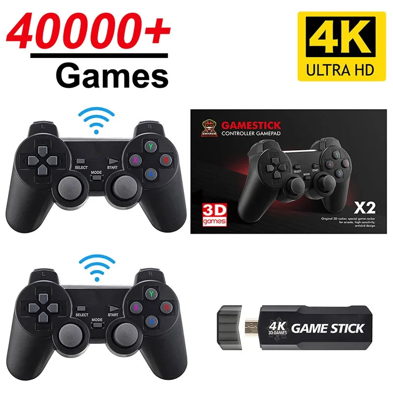 Wireless Controller GD10 4K HD 128G 40000 Retro Games Video Game Console Controller with Wireless Controllers For PSP PS1 GBA Bo