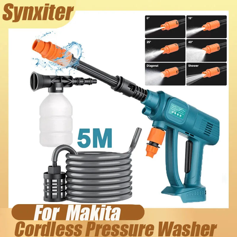 Cordless High Pressure Car Wash Washer Gun For Makita 18V Battery Jet Portable Spray Gun For Home Car Garden Cleaning Tool