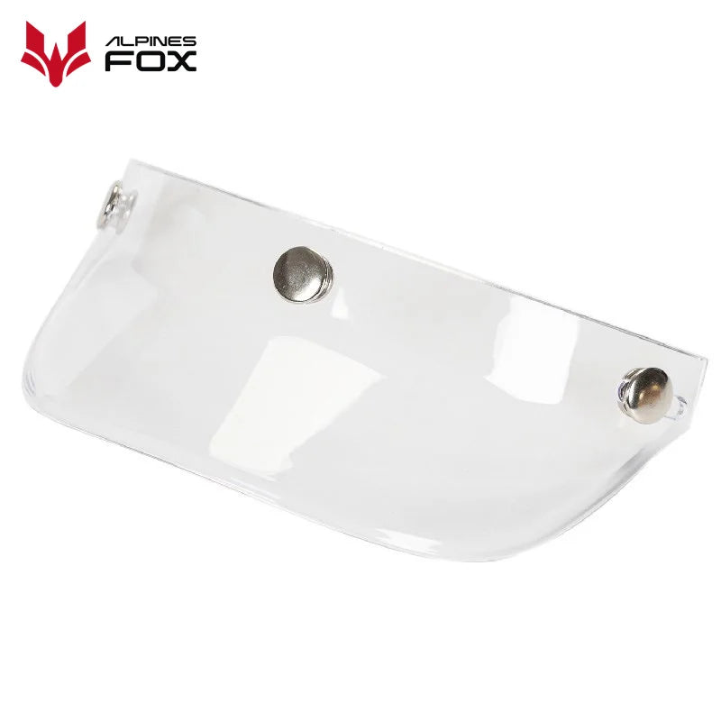 Motorcycle Helmet Sun Shade Protector 3 Snap-Button Retro Open Face Flip Up Down Shield Visor Modified Parts 7.08 X 2.95 In
