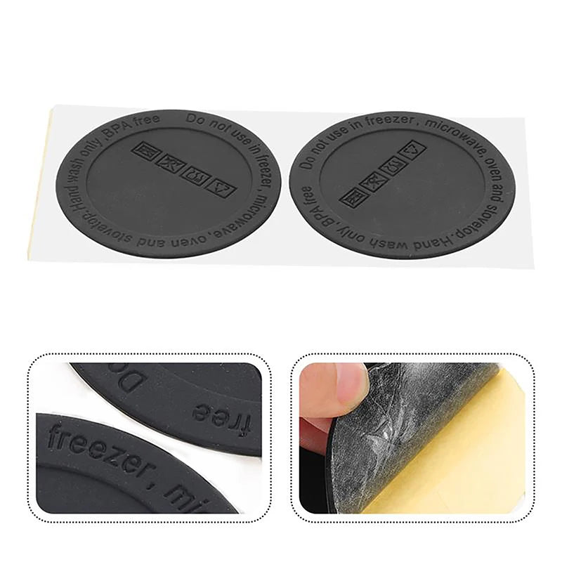 4Pcs Silicone Bottoms Tumbler Protective Anti-Slip Silicone Bottom With Adhesive For Kitchen Wine Tumblers Straight Tumblers