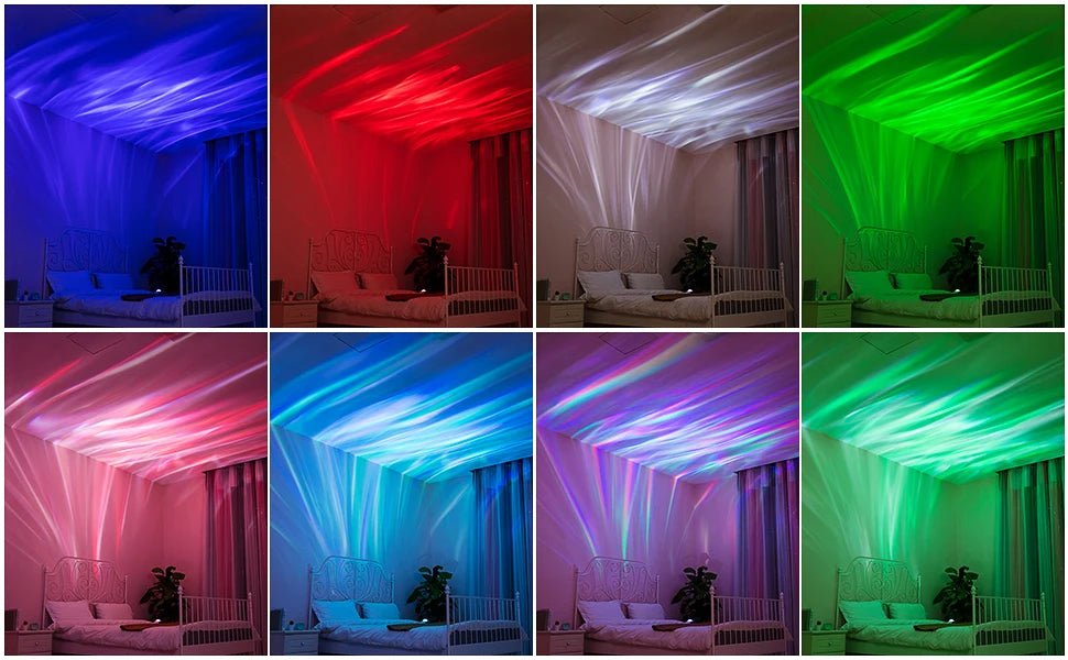 Star Projector LED Aurora Projector Bluetooth Speaker Night Light White Noise Galaxy Projector For Bedroom Kids Decoration Home