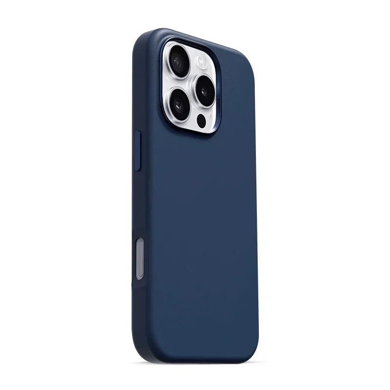 Original Leather With Magsafe Case For iPhone 16 Pro Max 16 Plus Case Wireless Charging Magnetic Cover 16Pro With Box