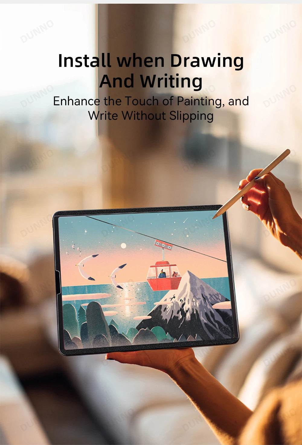 Paper Feel Screen Protector Film for iPad Air 11in 2024 Pro 11/12.9 Air 4 5 10/9/8/7th Generation Removable Magnetic Attraction