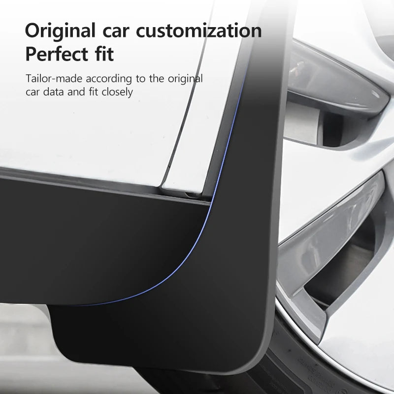 NovaAcc Fender Mud Flaps for Tesla Model Y 2017 to 2024 Model 3 2021 to 2023 2024 Highland Flexible Mud Guards for Tesla