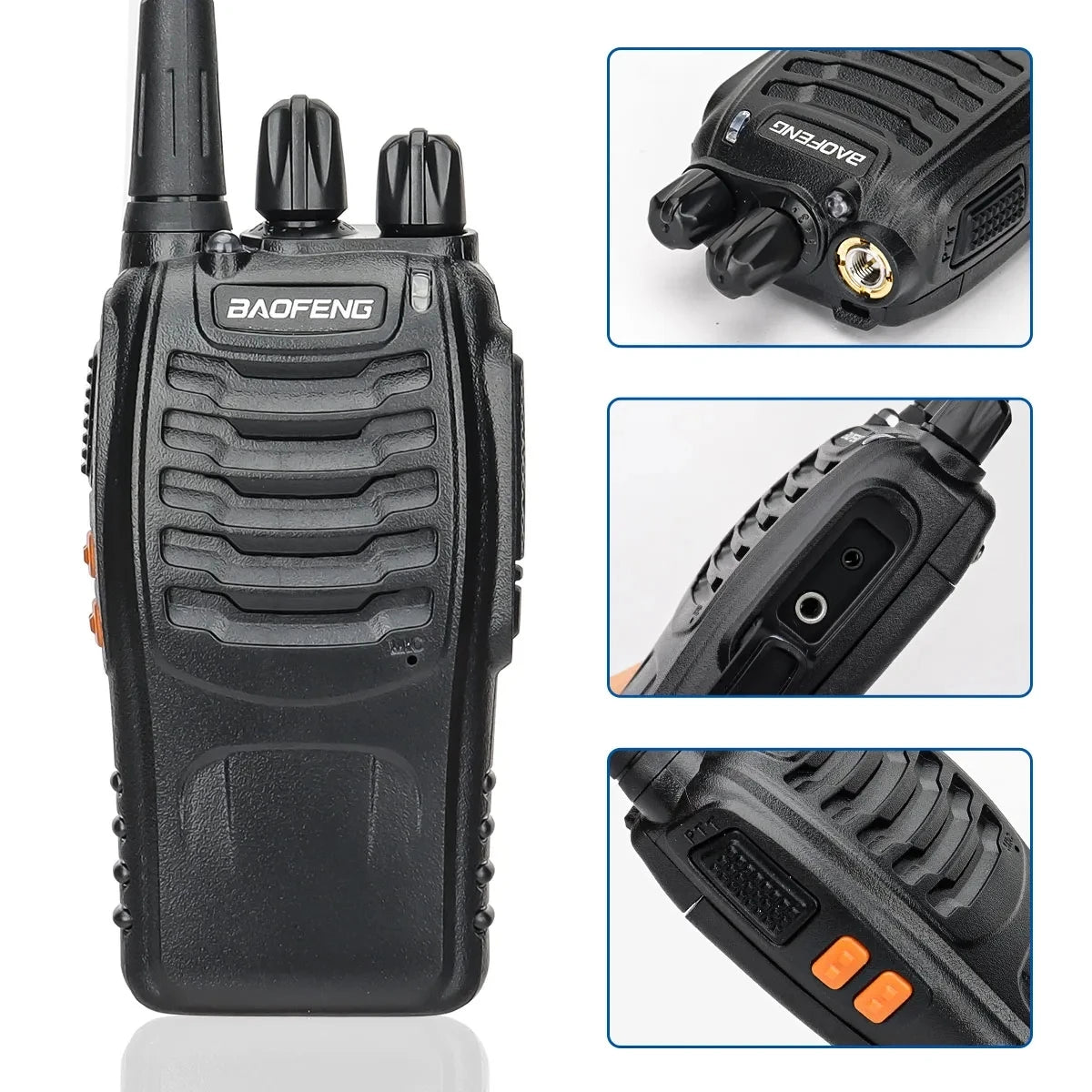 1/2 PCS Baofeng BF 888S Walkie Talkie UHF 400 470MHz 888s Long Range Two Way Ham Radios Transceiver for Hunting Hotel