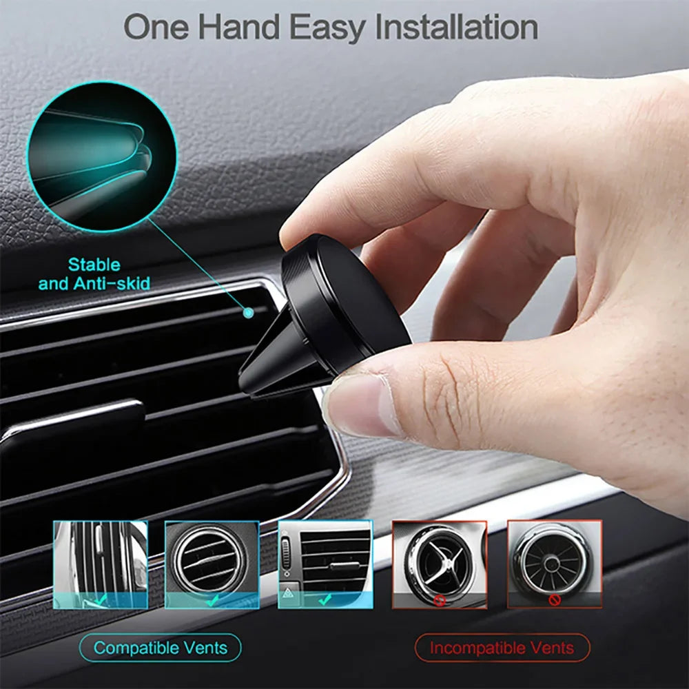 Magnetic Phone Holder in Car GPS Air Vent Mount Magnet Stand Car Mobile Phone Holder Car Accessories Interior Car Magnet Sticker