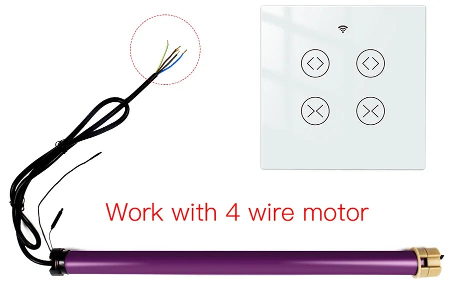 Tuya SmartLife WiFi RF 2 Gang Double Curtain Blind Switch for Roller Shutter Electric Motor With Alexa Google Home Voice Control