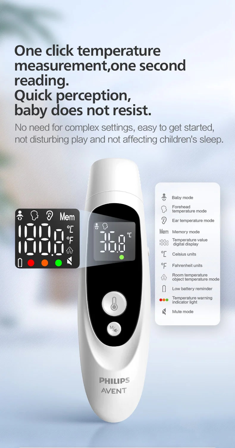 PHILIPS AVENT ear thermometer forehead thermometer two-in-one  Electronic thermometer Infant/Adult Temperature Measurement